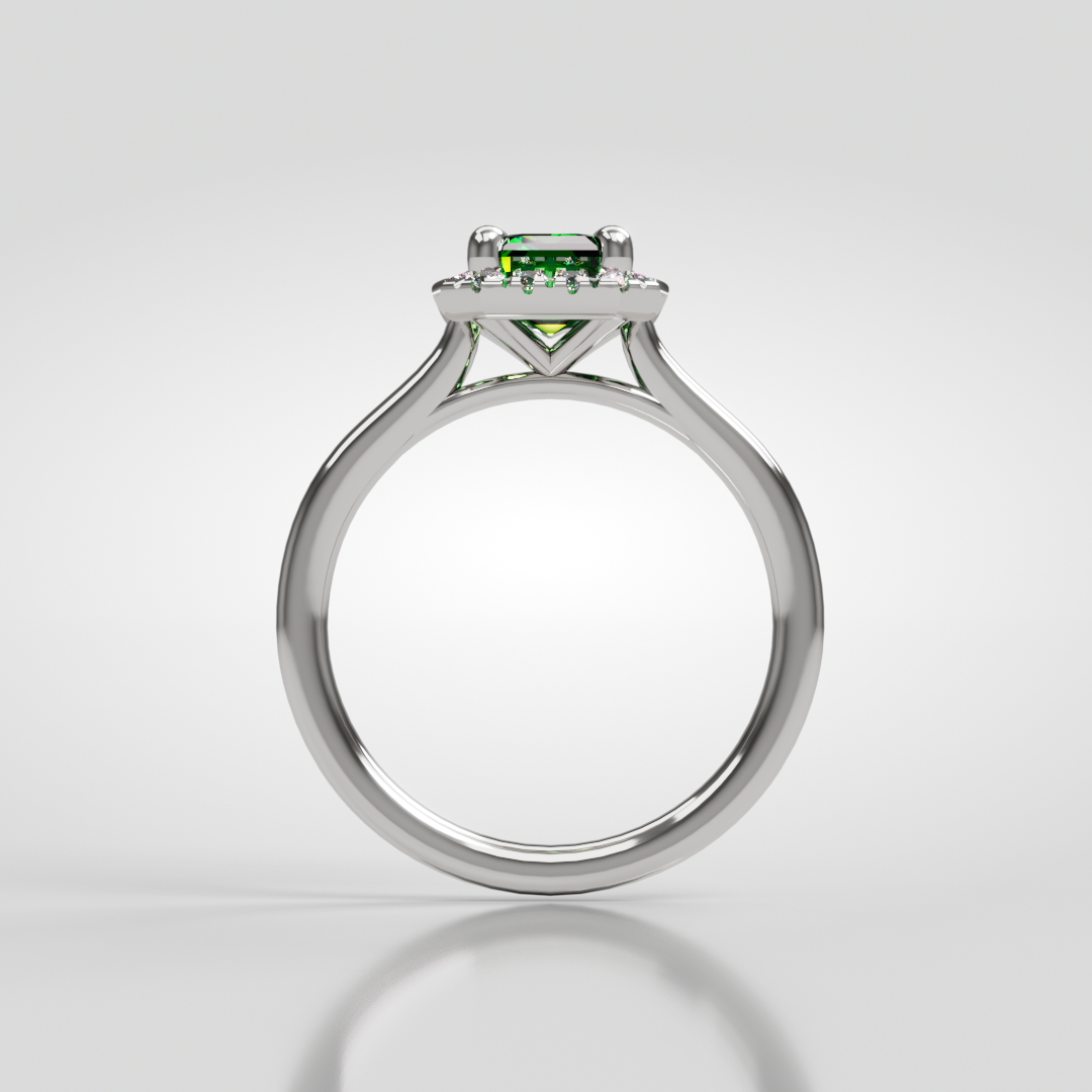 Vue latérale de la bague halo